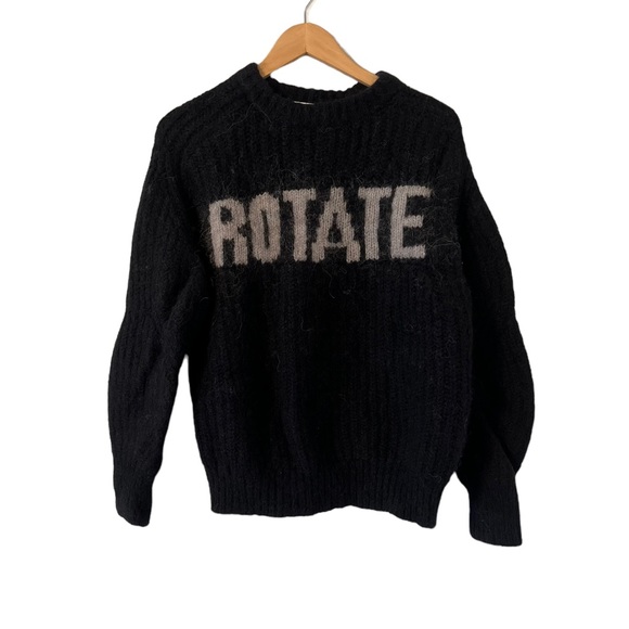 ✨ ROTATE Birgerchristensen Black Sweater Pullover Top - Picture 5 of 10